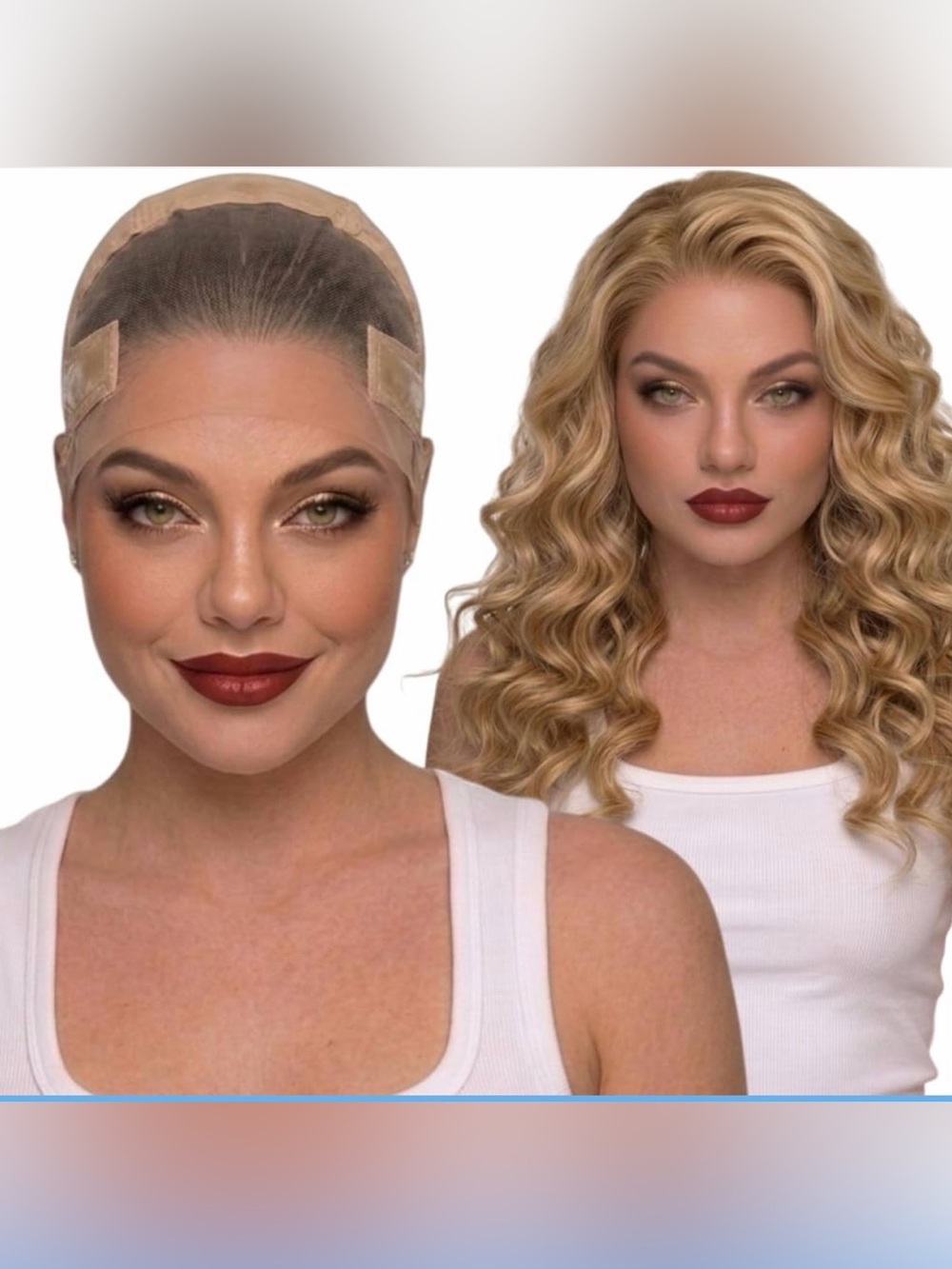HD Lace Front 11x5 Glueless Wig Cap with Grip Band #038